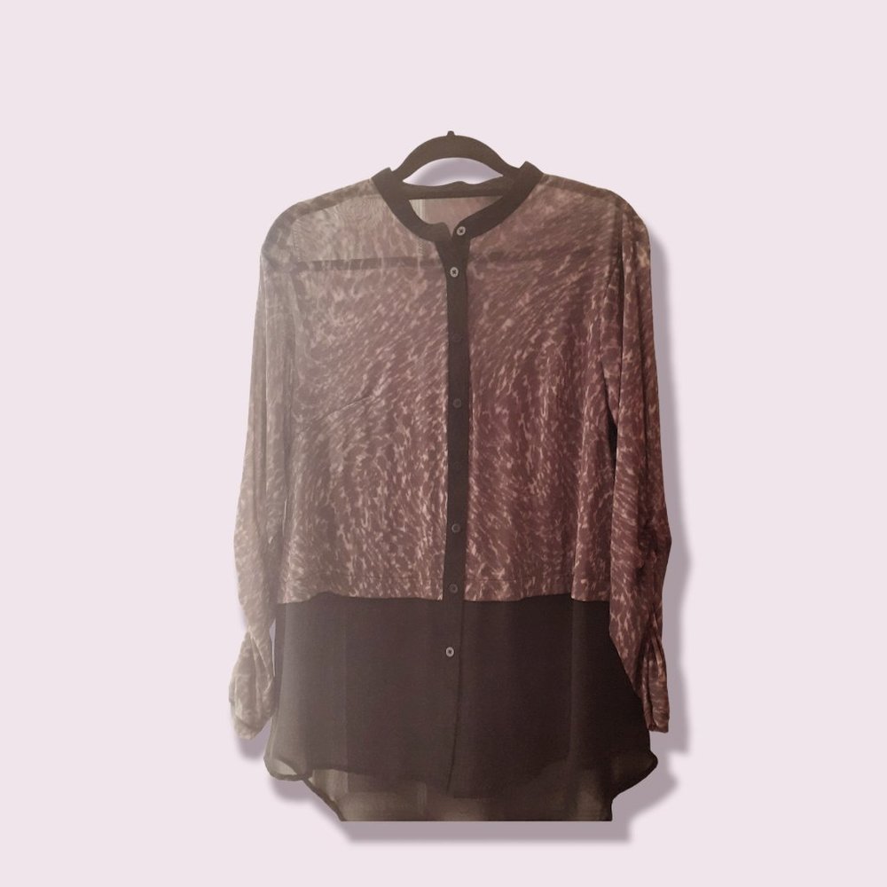 Vintage Sheer Leopard Print Shirt